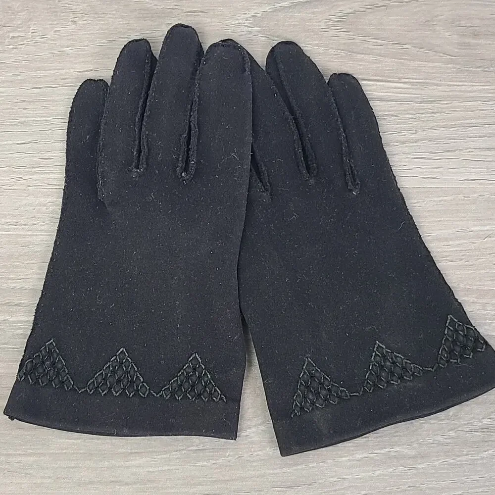 Crescendoe Women's Leather‎ Driving Gloves Size 7 Brown Black Bundle Vtg